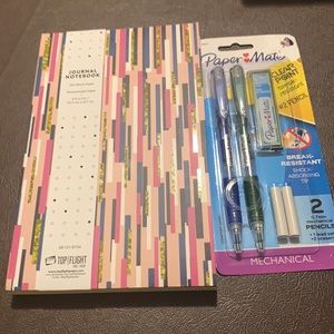 Top Flight Journal Notebook & 2 Paper Mate Pencils